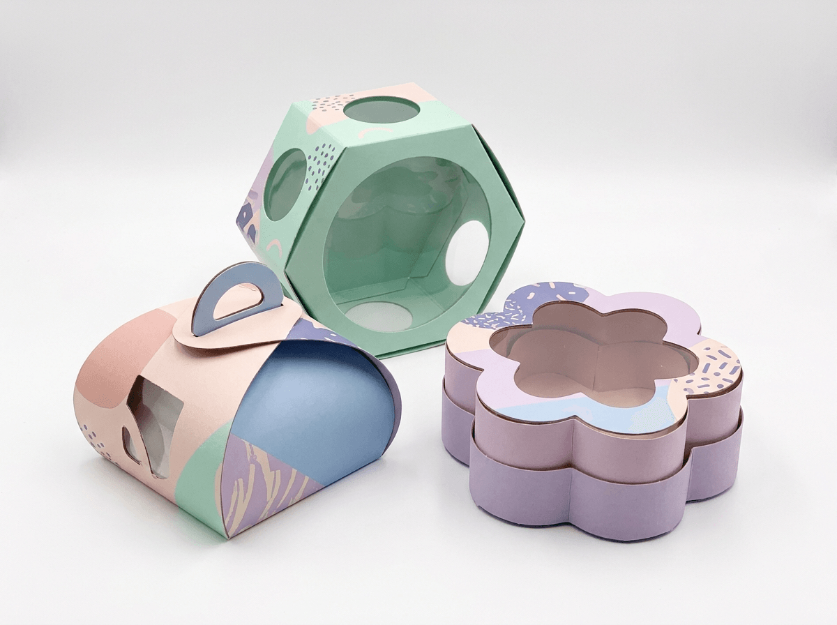 Custom die-cut cardboard boxes with unique shapes