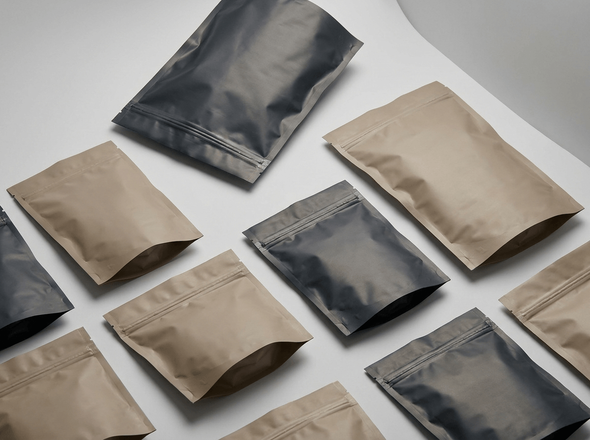 Matte smell-proof mylar zip pouch bags