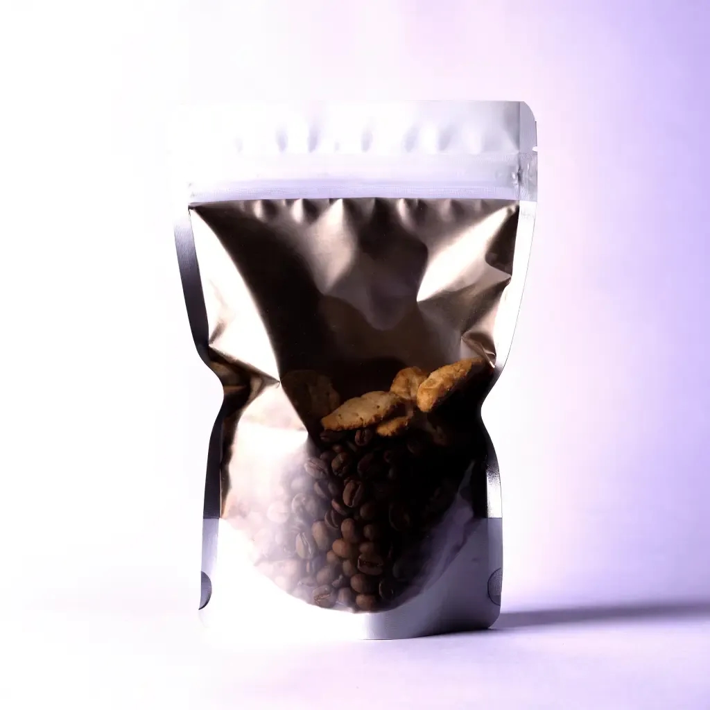 Resealable stand-up mylar pouch with matte finish