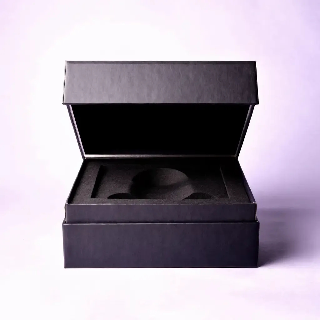 Luxury magnetic-closure rigid gift box with foam insert