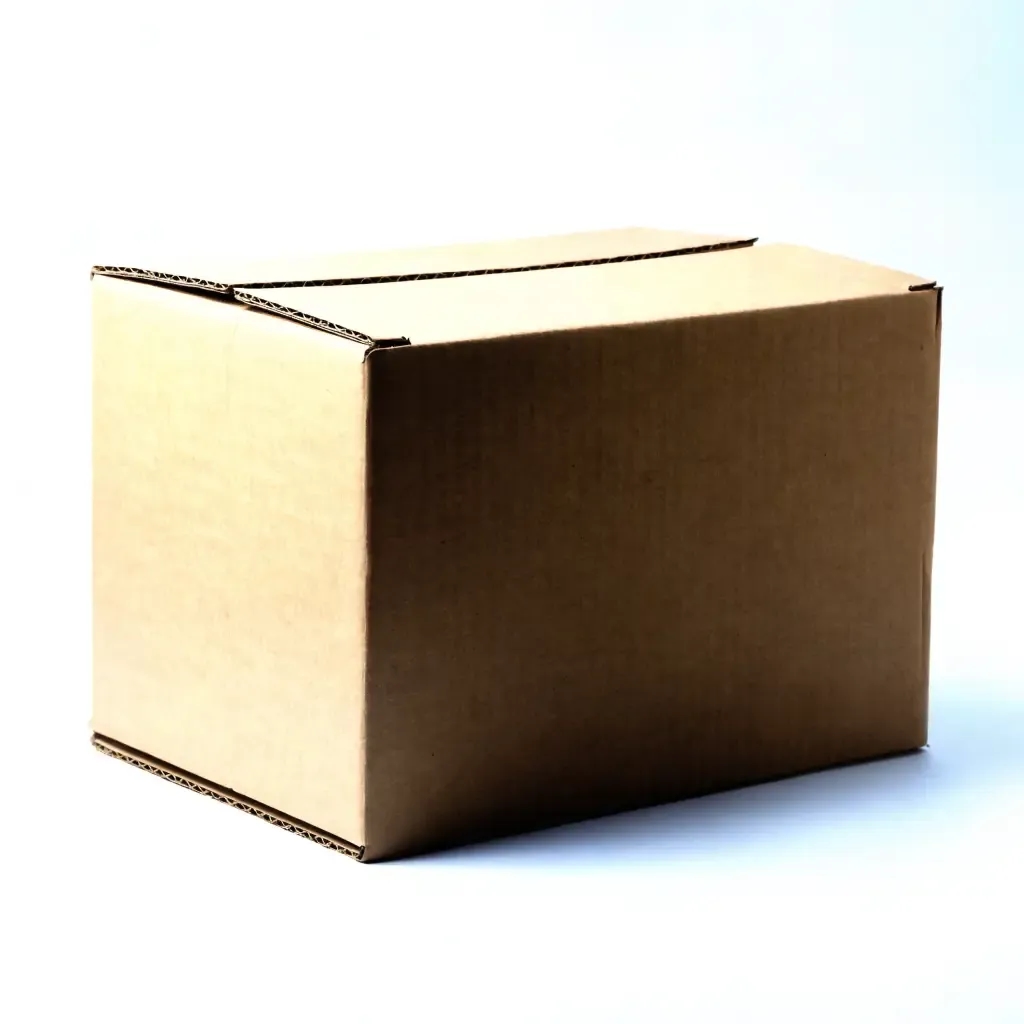 Sturdy brown corrugated RSC shipping box