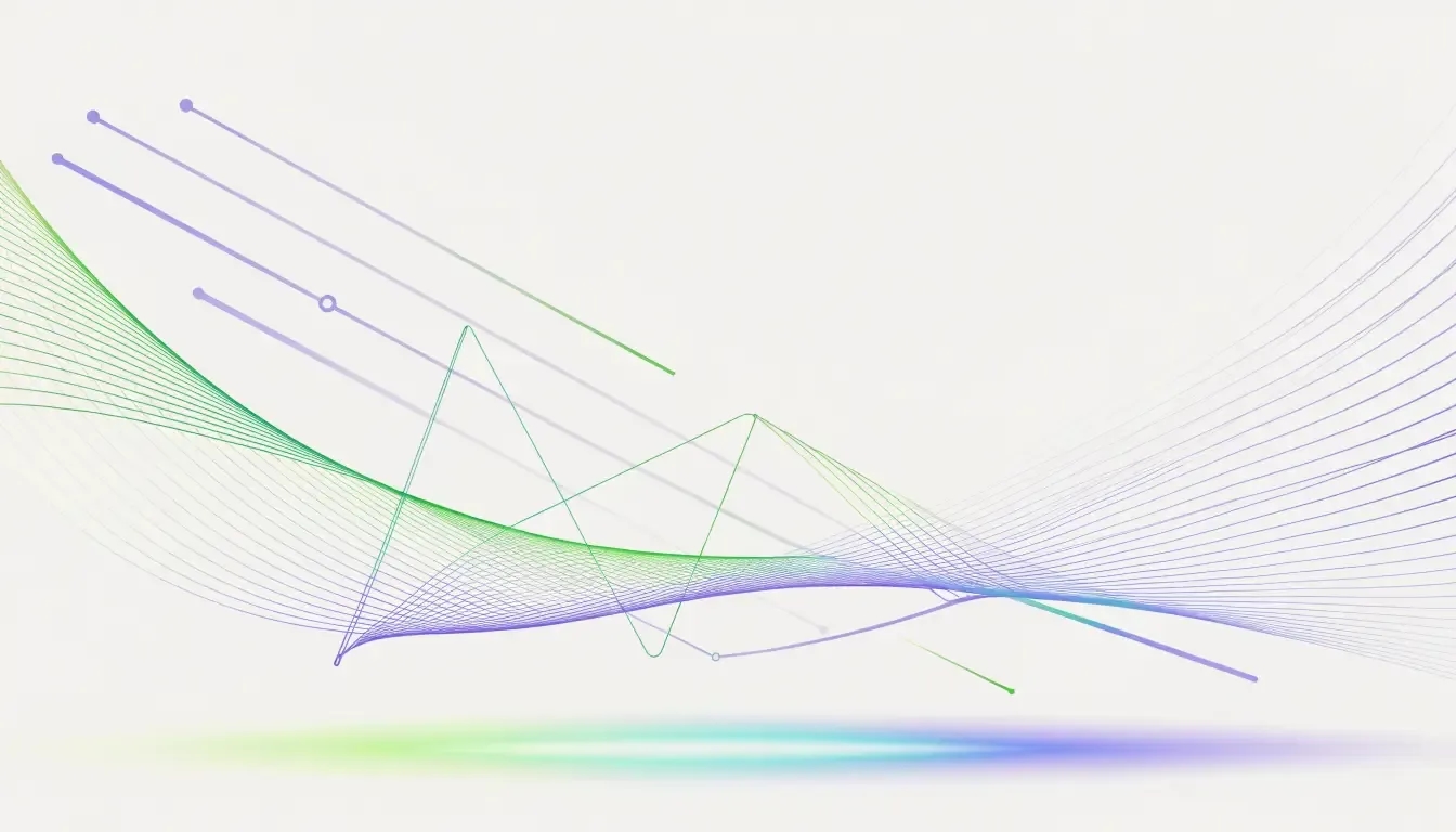 Abstract technology network illustration in Print and Package brand colors