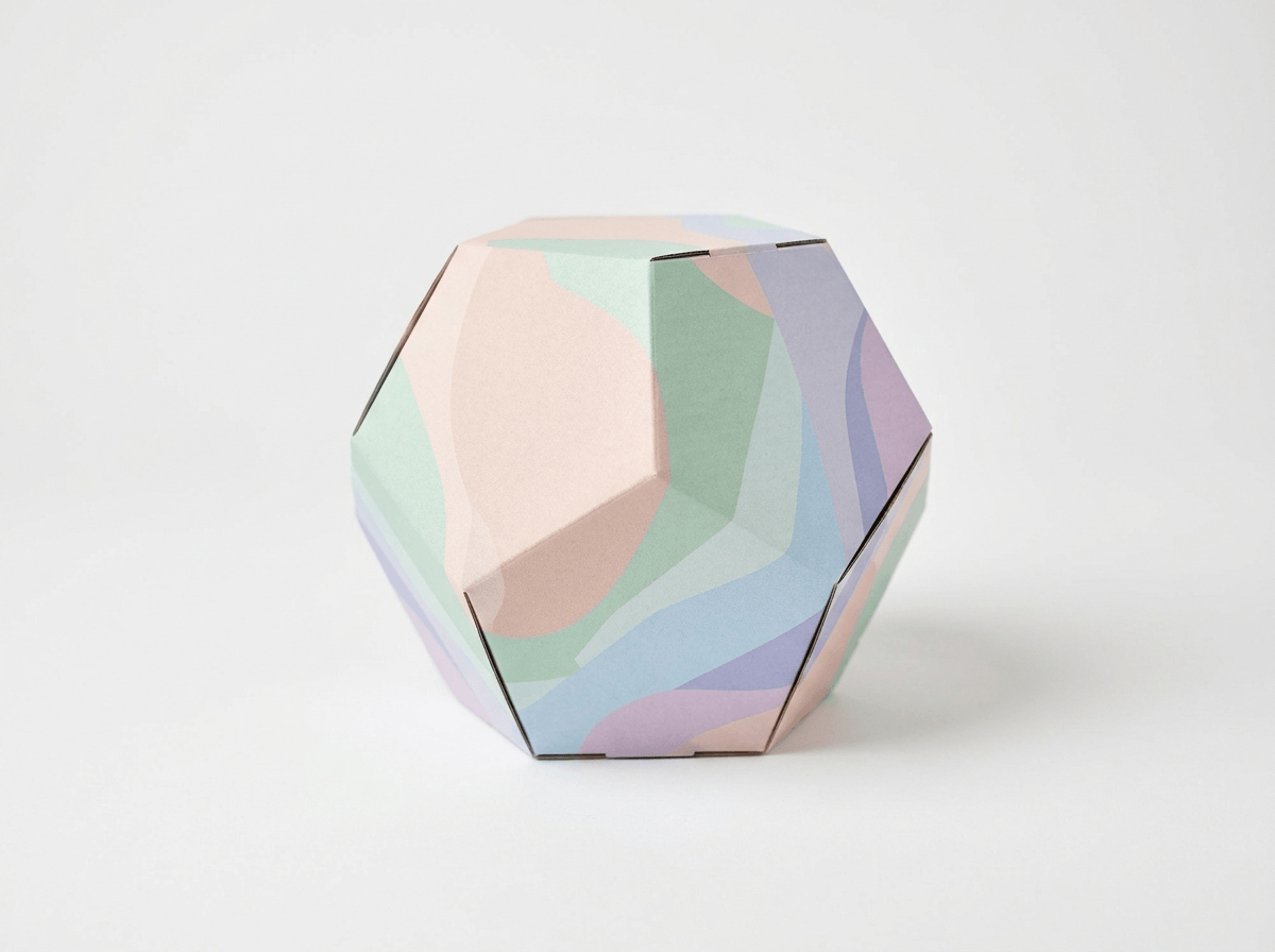 Custom-shape specialty cardboard box with unusual silhouette