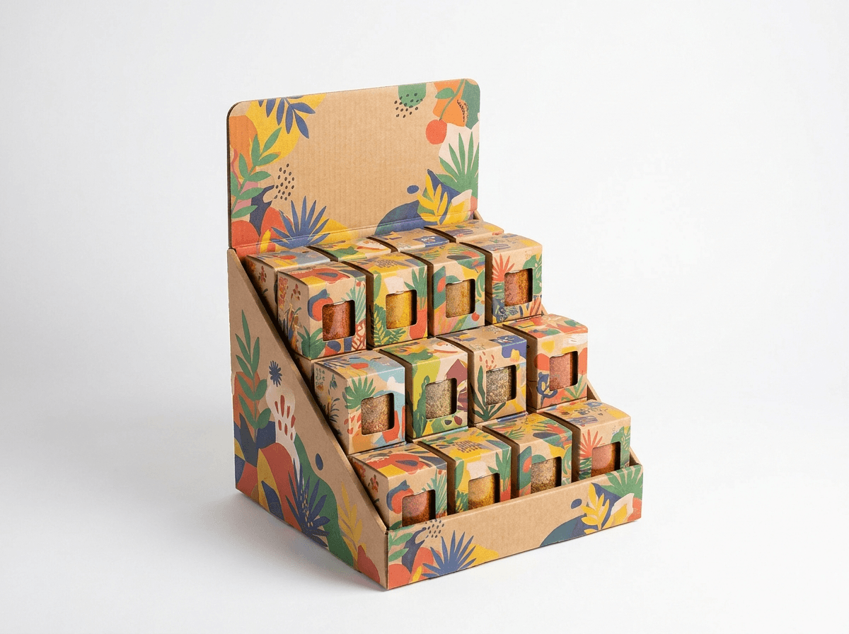 Cardboard countertop POP retail display box