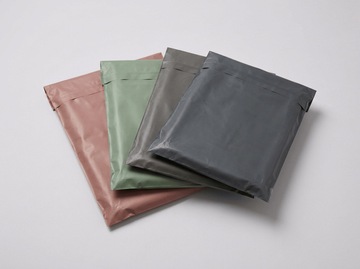 Printed poly mailer bags for shipping apparel