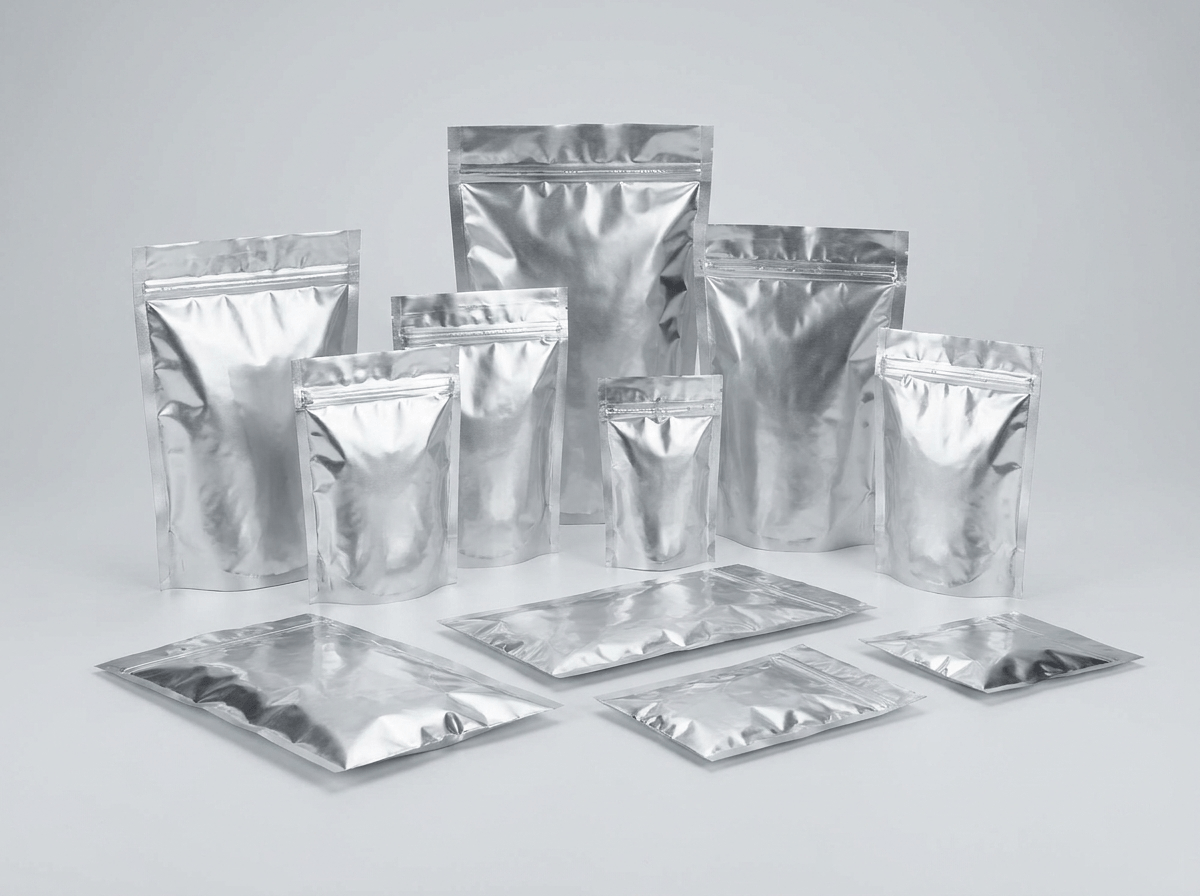 Heat-sealed silver mylar bags