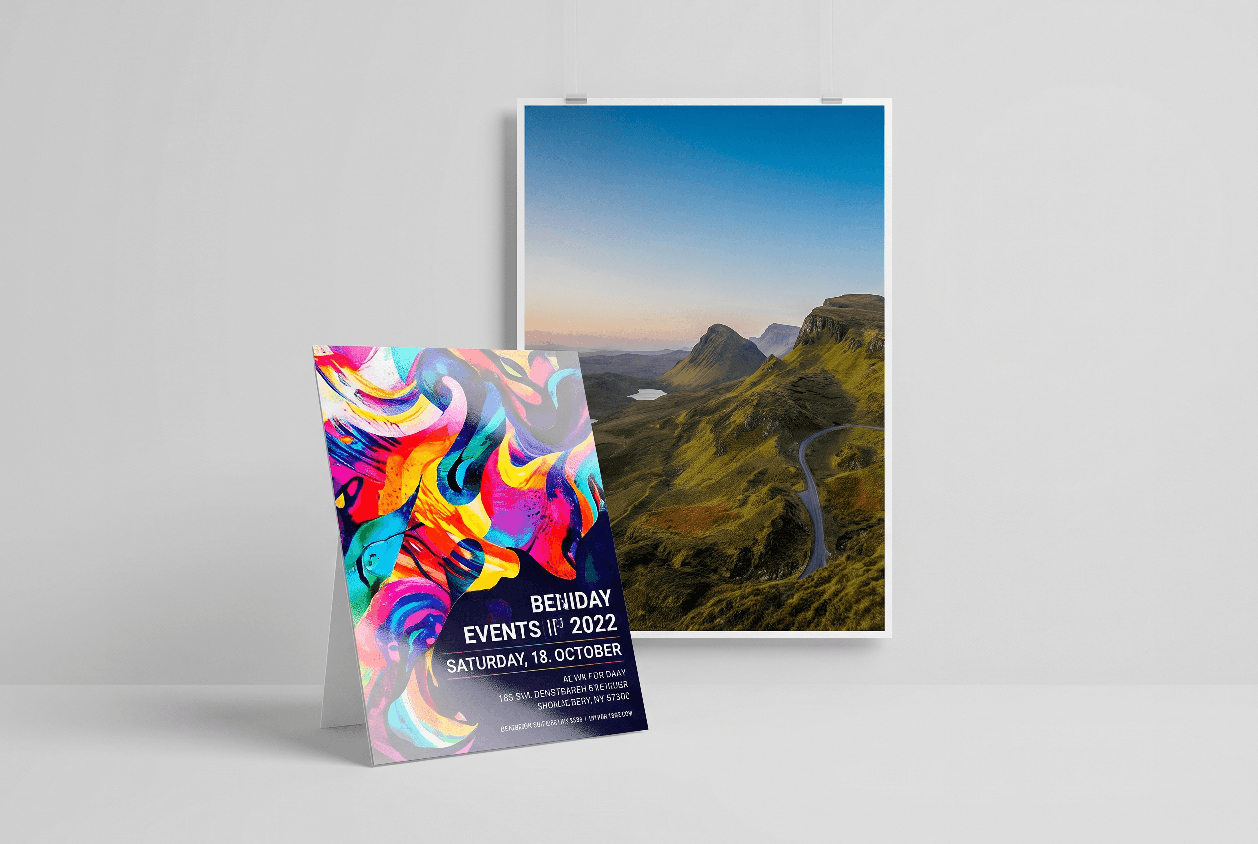 Full-color custom posters printed in several sizes