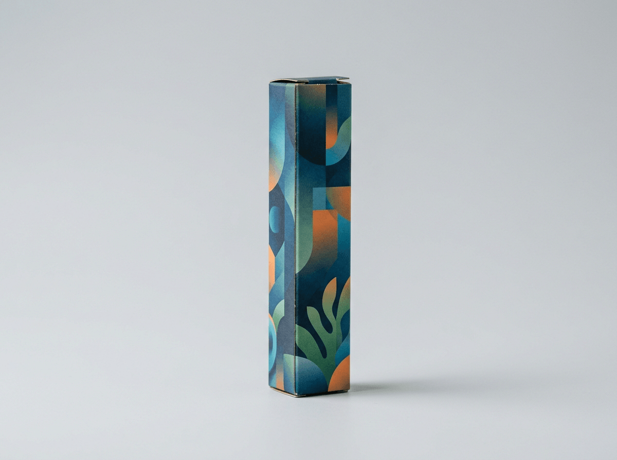 A slim printed box for a disposable vape device
